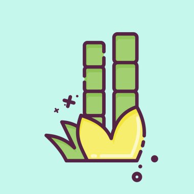 Simge Bambu. Çin Yeni Yıl sembolüyle ilgili. MBE tarzı. Basit tasarım düzenlenebilir