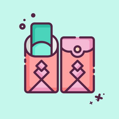 Icon Angpao. Çin Yeni Yıl sembolüyle ilgili. MBE tarzı. Basit tasarım düzenlenebilir