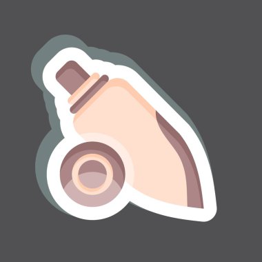 Çıkartma kabuklu deniz hayvanı. Hawaii sembolüyle ilgili. Basit dizayn edilebilir. vektör