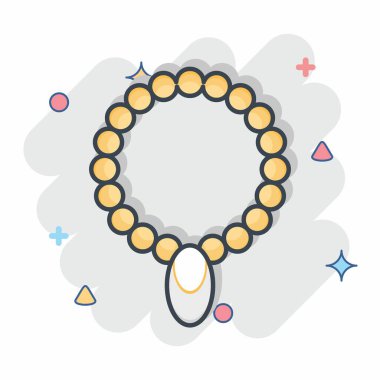 Simge gerdanlığı. Hawaii sembolüyle ilgili. Çizgi roman. Basit dizayn edilebilir. vektör