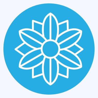 Simge Poinsettia. Çiçek sembolüyle ilgili. Mavi gözlü. Basit dizayn edilebilir. Basit resimleme