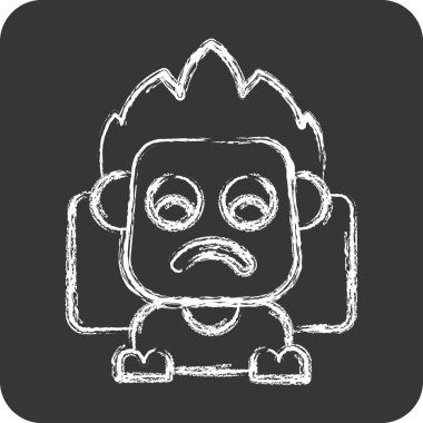 Simge Kabusu. Cadılar Bayramı sembolüyle ilgili. Tebeşir stili. Basit dizayn edilebilir. Basit resimleme