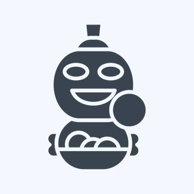 Icon Trick veya Treat. Cadılar Bayramı sembolüyle ilgili. Kabartma tarzı. Basit dizayn edilebilir. Basit resimleme