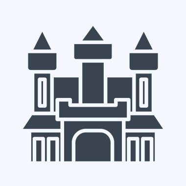 Simge Kalesi. Cadılar Bayramı sembolüyle ilgili. Kabartma tarzı. Basit dizayn edilebilir. Basit resimleme