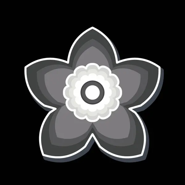 Icon Gardenia. related to Flowers symbol. glossy style. simple design editable. simple illustration