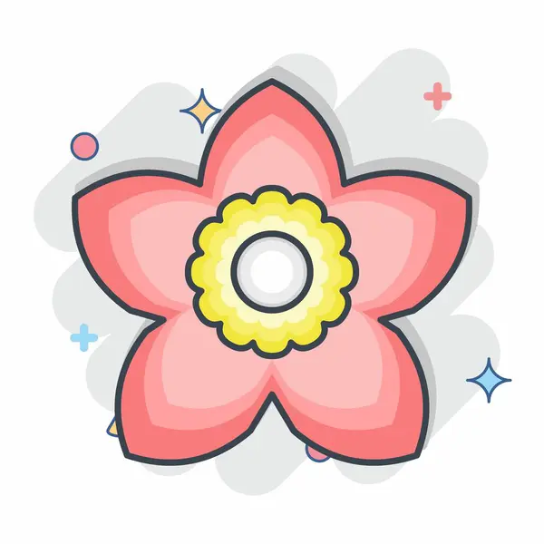Icon Gardenia. related to Flowers symbol. comic style. simple design editable. simple illustration