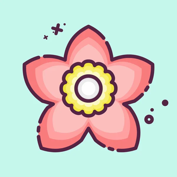 Icon Gardenia. related to Flowers symbol. MBE style. simple design editable. simple illustration