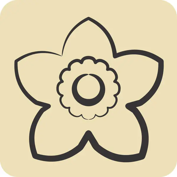 Icon Gardenia. related to Flowers symbol. hand drawn style. simple design editable. simple illustration