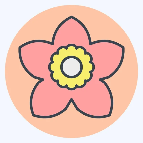 Icon Gardenia. related to Flowers symbol. color mate style. simple design editable. simple illustration