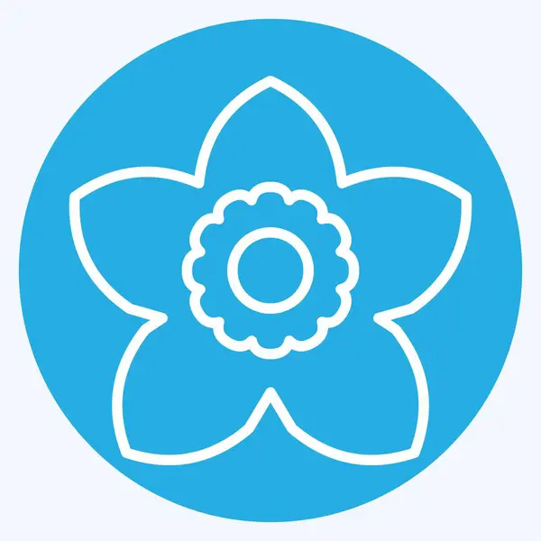 Icon Gardenia. related to Flowers symbol. blue eyes style. simple design editable. simple illustration