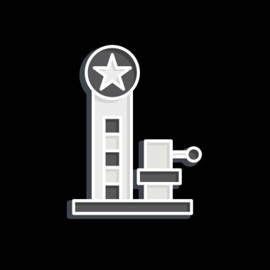 Simge Çekiç Oyunu. Lunapark sembolüyle ilgili. Parlak bir stil. Basit dizayn edilebilir. Basit resimleme