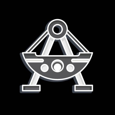 Simge Teknesi. Lunapark sembolüyle ilgili. Parlak bir stil. Basit dizayn edilebilir. Basit resimleme