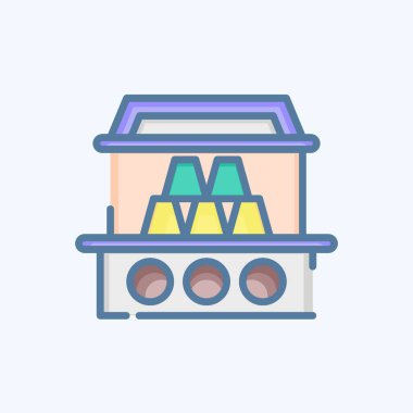 Simge Kutuları. Lunapark sembolüyle ilgili. Karalama stili. Basit dizayn edilebilir. Basit resimleme