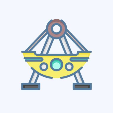 Simge Teknesi. Lunapark sembolüyle ilgili. Karalama stili. Basit dizayn edilebilir. Basit resimleme