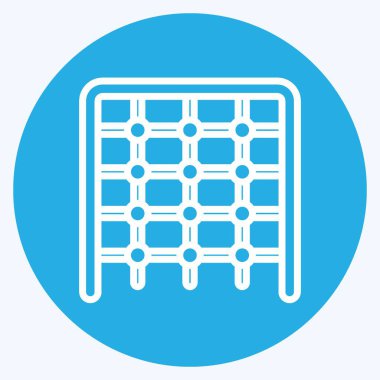 Simge tırmanışı. Lunapark sembolüyle ilgili. Mavi gözlü. Basit dizayn edilebilir. Basit resimleme