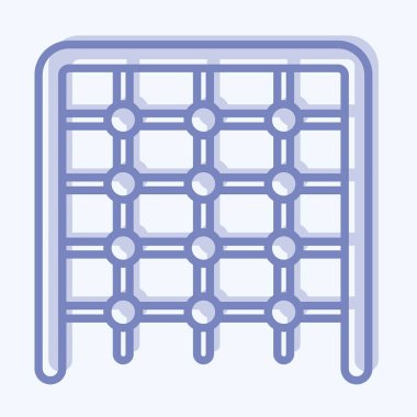 Simge tırmanışı. Lunapark sembolüyle ilgili. İki ton stili. Basit dizayn edilebilir. Basit resimleme