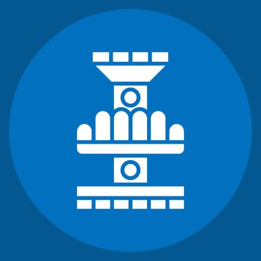 Simge Bırakma Kulesi. Lunapark sembolüyle ilgili. Uzun gölge tarzı. Basit dizayn edilebilir. Basit resimleme