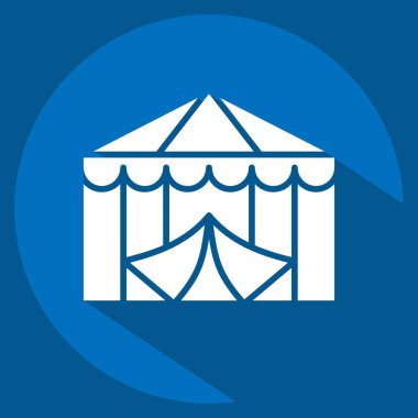 Simge Sirki. Lunapark sembolüyle ilgili. Uzun gölge tarzı. Basit dizayn edilebilir. Basit resimleme