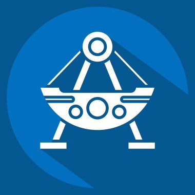 Simge Teknesi. Lunapark sembolüyle ilgili. Uzun gölge tarzı. Basit dizayn edilebilir. Basit resimleme