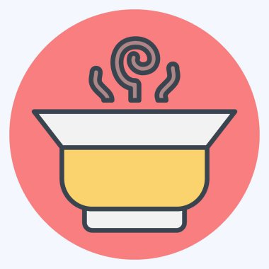 Icon Çin Çayı. Tea sembolüyle ilgili. renk arkadaşı stili. Basit dizayn edilebilir. Basit bir çizim. yeşil çay