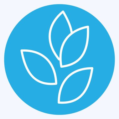 Simge Çay Yaprakları. Tea sembolüyle ilgili. Mavi gözlü. Basit dizayn edilebilir. Basit bir çizim. yeşil çay