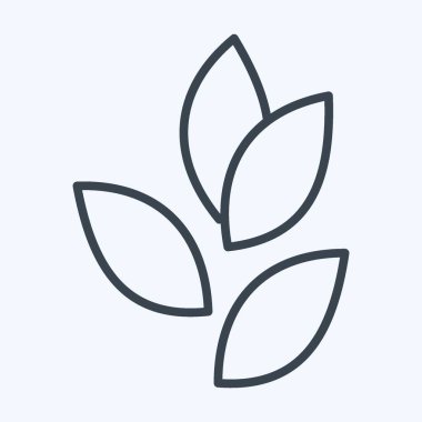 Simge Çay Yaprakları. Tea sembolüyle ilgili. Sıra tarzı. Basit dizayn edilebilir. Basit bir çizim. yeşil çay