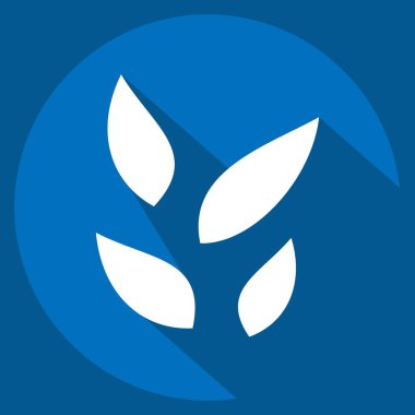 Simge Yaprak Yaprağı. Tea sembolüyle ilgili. Uzun gölge tarzı. Basit dizayn edilebilir. Basit bir çizim. yeşil çay