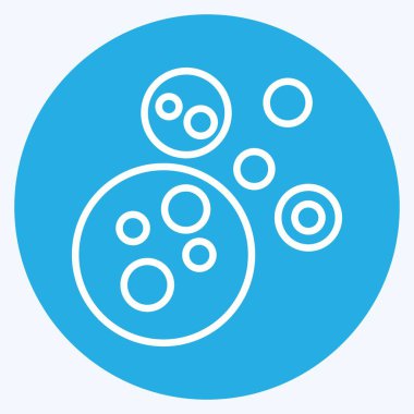 Simge Meteorları. Uzay sembolüyle ilgili. Mavi gözlü. Basit dizayn edilebilir. Basit resimleme