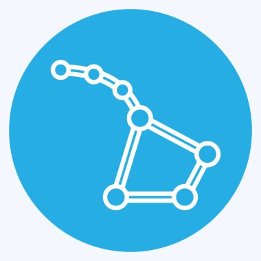 Icon Büyük Ayı. Uzay sembolüyle ilgili. Mavi gözlü. Basit dizayn edilebilir. Basit resimleme