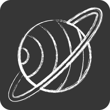 Simge Boşluğu. Uzay sembolüyle ilgili. Tebeşir stili. Basit dizayn edilebilir. Basit resimleme