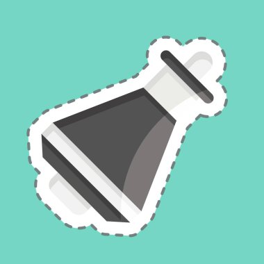 Çıkartma hattı uzay kapsülünü kesti. Uzay sembolüyle ilgili. Basit dizayn edilebilir. Basit resimleme