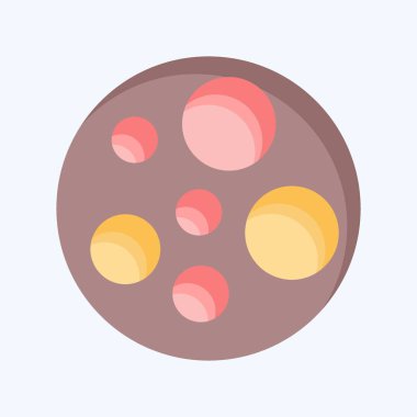 Simge Ay. Uzay sembolüyle ilgili. Düz stil. Basit dizayn edilebilir. Basit resimleme