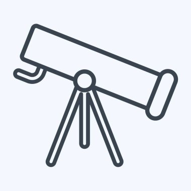 Simge Teleskobu. Uzay sembolüyle ilgili. Sıra tarzı. Basit dizayn edilebilir. Basit resimleme