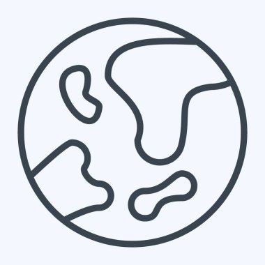 İkon Dünya. Uzay sembolüyle ilgili. Sıra tarzı. Basit dizayn edilebilir. Basit resimleme