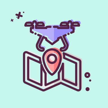 Simge Seyrüsefer. Drone sembolüyle ilgili. MBE tarzı. Basit dizayn edilebilir. Basit resimleme