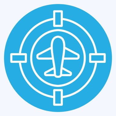 Simge Hedef Konumu. Askeri sembolle ilgili. Mavi gözlü. Basit dizayn edilebilir. Basit resimleme