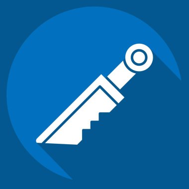 Simge Hançeri. Askeri sembolle ilgili. Uzun gölge tarzı. Basit dizayn edilebilir. Basit resimleme