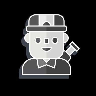 Simgesel Asker. Askeri sembolle ilgili. Parlak bir stil. Basit dizayn edilebilir. Basit resimleme