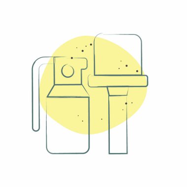 Simge bombası. Askeri sembolle ilgili. Renkli Leke Biçimi. Basit dizayn edilebilir. Basit resimleme