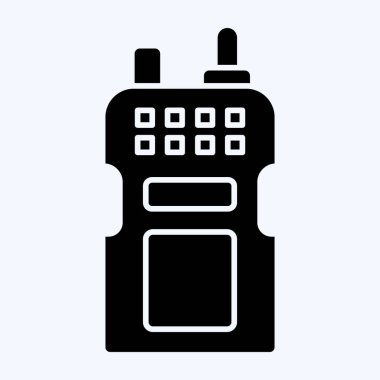 Simge Telsizi. Askeri sembolle ilgili. Kabartma tarzı. Basit dizayn edilebilir. Basit resimleme