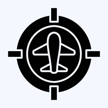 Simge Hedef Konumu. Askeri sembolle ilgili. Kabartma tarzı. Basit dizayn edilebilir. Basit resimleme