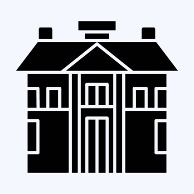 İkon Kışlası. Askeri sembolle ilgili. Kabartma tarzı. Basit dizayn edilebilir. Basit resimleme