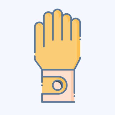 Simge eldivenleri. Golf sembolüyle ilgili. Karalama stili. Basit dizayn edilebilir. Basit resimleme