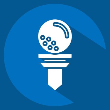 Simge Tees. Golf sembolüyle ilgili. Uzun gölge tarzı. Basit dizayn edilebilir. Basit resimleme