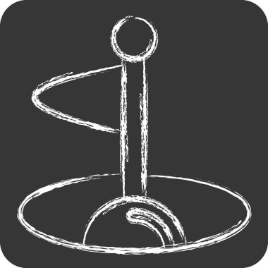 Simge Deliği. Golf sembolüyle ilgili. Tebeşir stili. Basit dizayn edilebilir. Basit resimleme