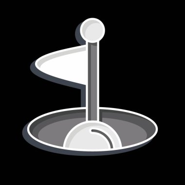 Simge Deliği. Golf sembolüyle ilgili. Parlak bir stil. Basit dizayn edilebilir. Basit resimleme