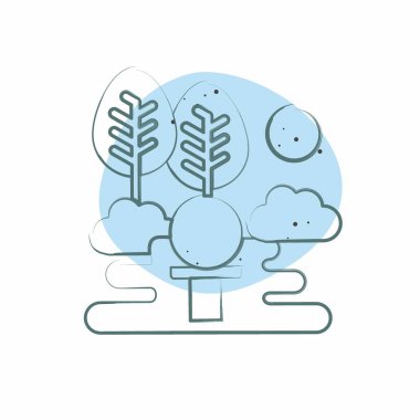 Simge Golf Sahası. Golf sembolüyle ilgili. Renkli Leke Biçimi. Basit dizayn edilebilir. Basit resimleme