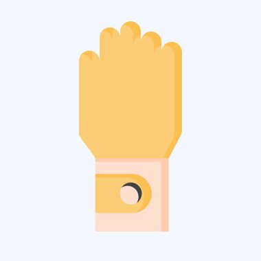 Simge eldivenleri. Golf sembolüyle ilgili. Düz stil. Basit dizayn edilebilir. Basit resimleme