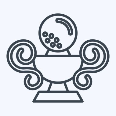 Simge Kupası. Golf sembolüyle ilgili. Sıra tarzı. Basit dizayn edilebilir. Basit resimleme