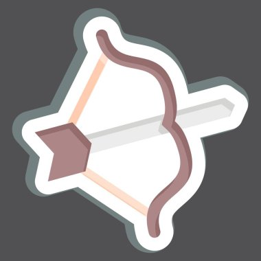 Etiket Okçuluğu. Kelt sembolüyle ilgili. Basit dizayn edilebilir. Basit resimleme